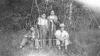 Photo of Noel Moore, Alfred Moore, Dave Moore and Gabriel Syliboy fishing,Trans Canada Orangedale Road, 1940's. (Dave Moore collection)